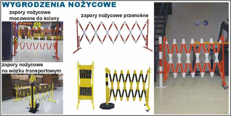 zapory nożycowe przestawne